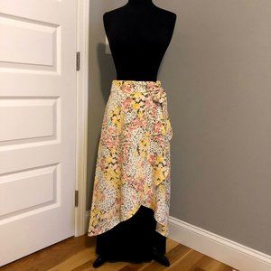 NWT Loft floral wrap skirt
